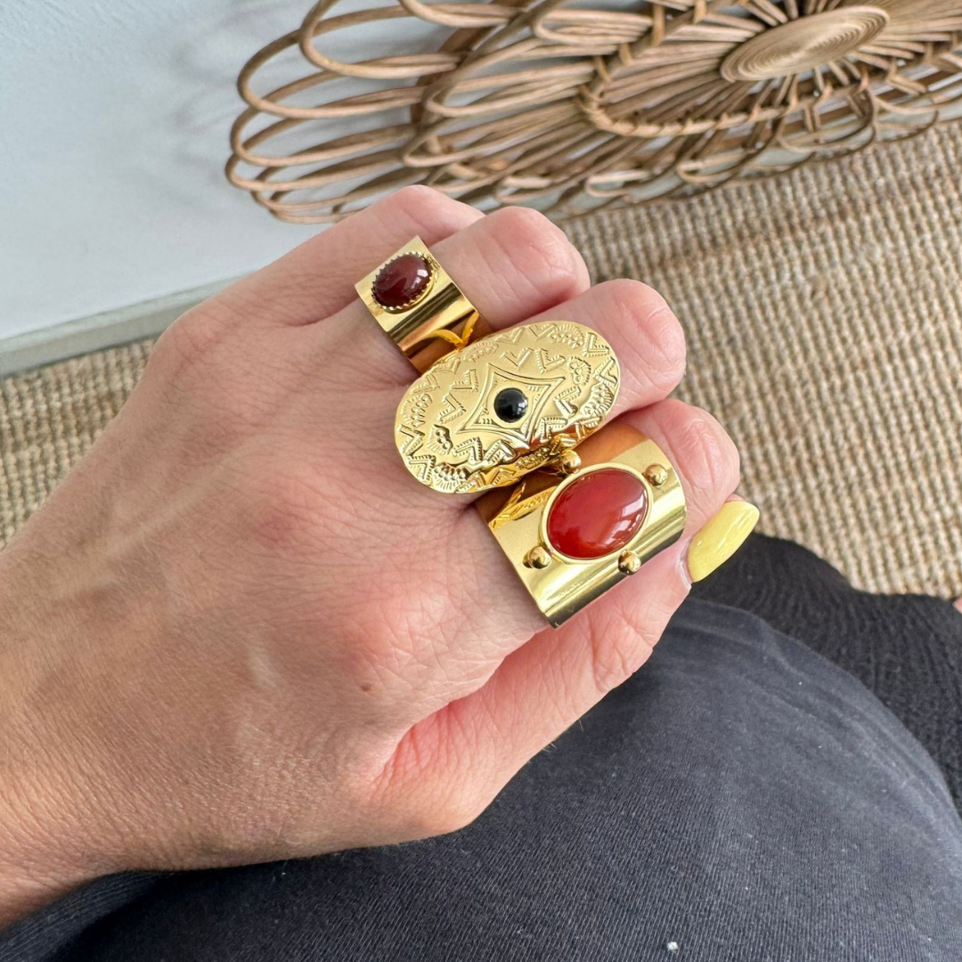 1 ANILLO ACERO PIEDRA