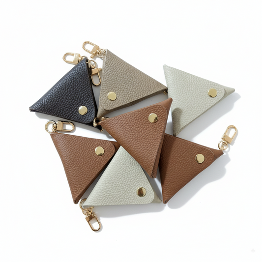 1 Monedero de piel triángulo