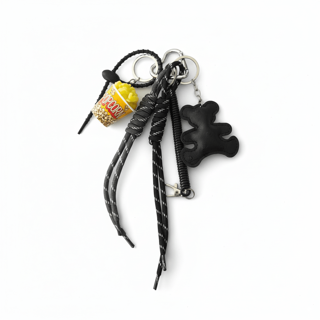 Charm palomitas y oso negro - Bubbleshopbcn
