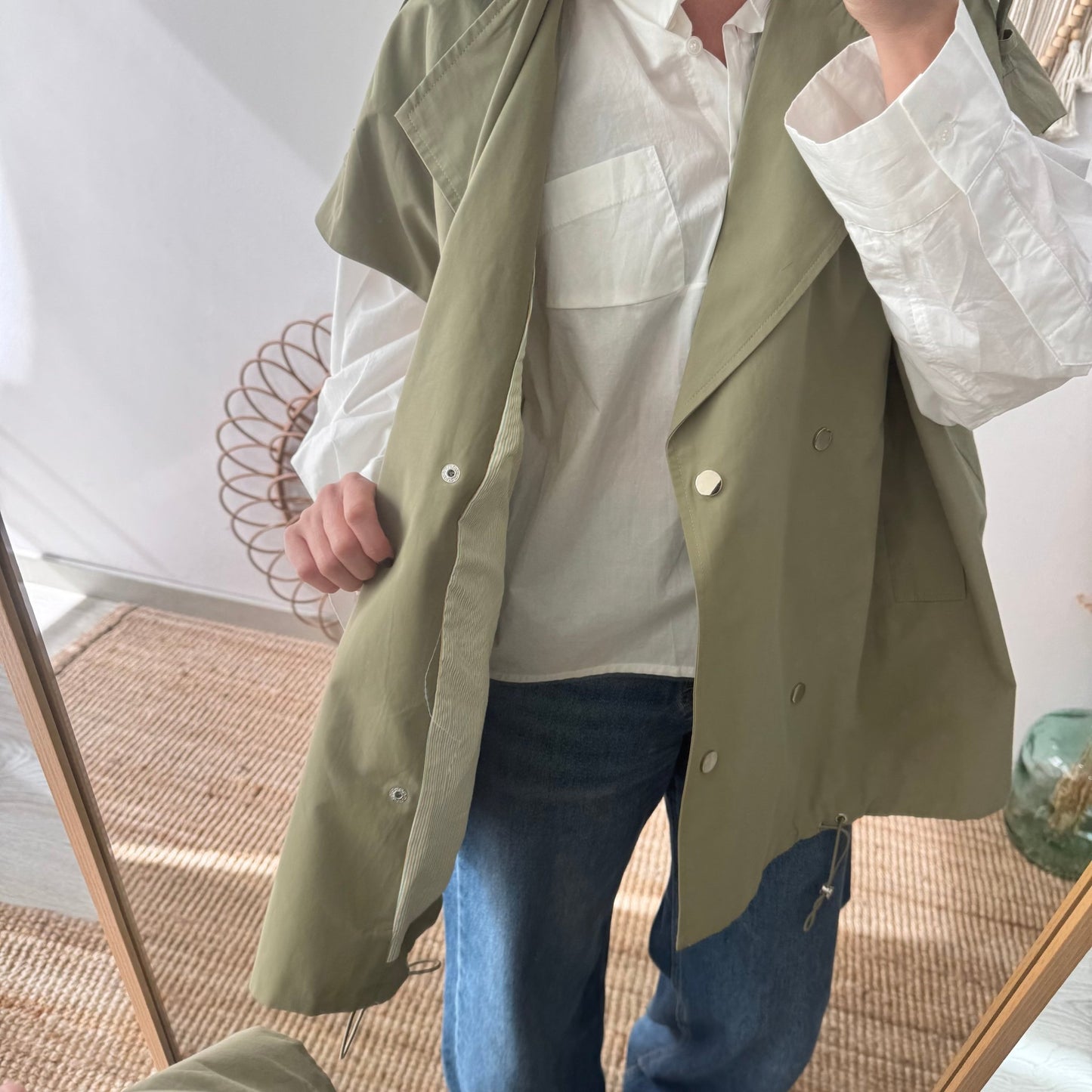 Chaleco trench oversize