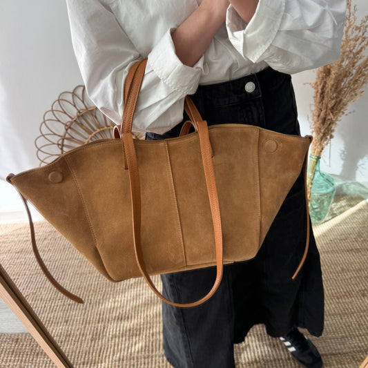 Bolso tote serraje camel