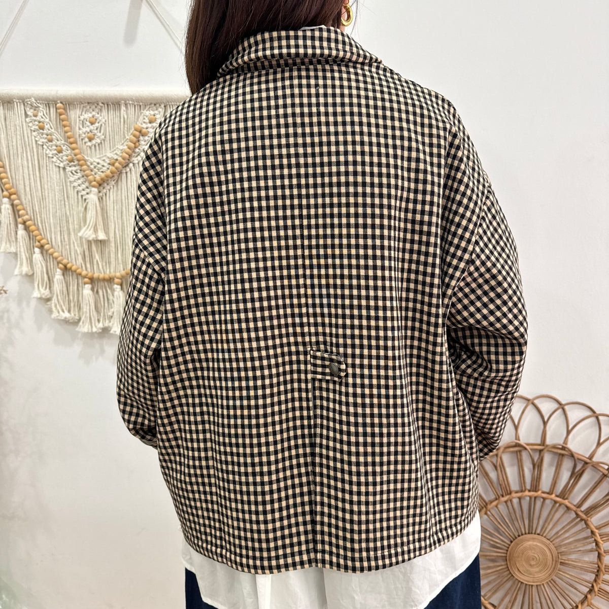 Chaqueta cuadro vichy