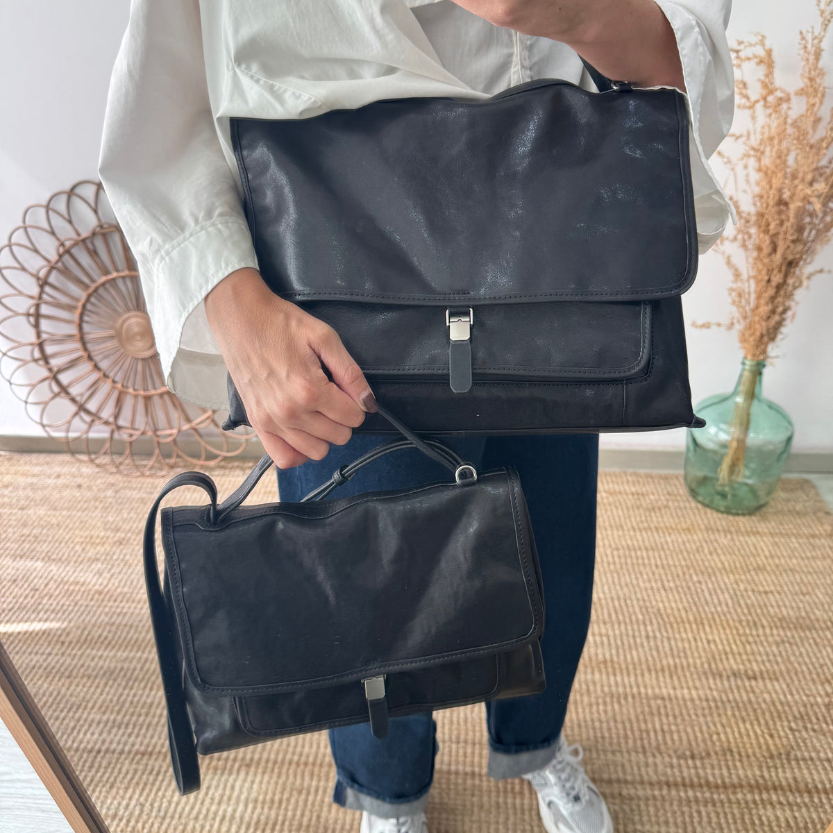 Bolso cartera grande negro