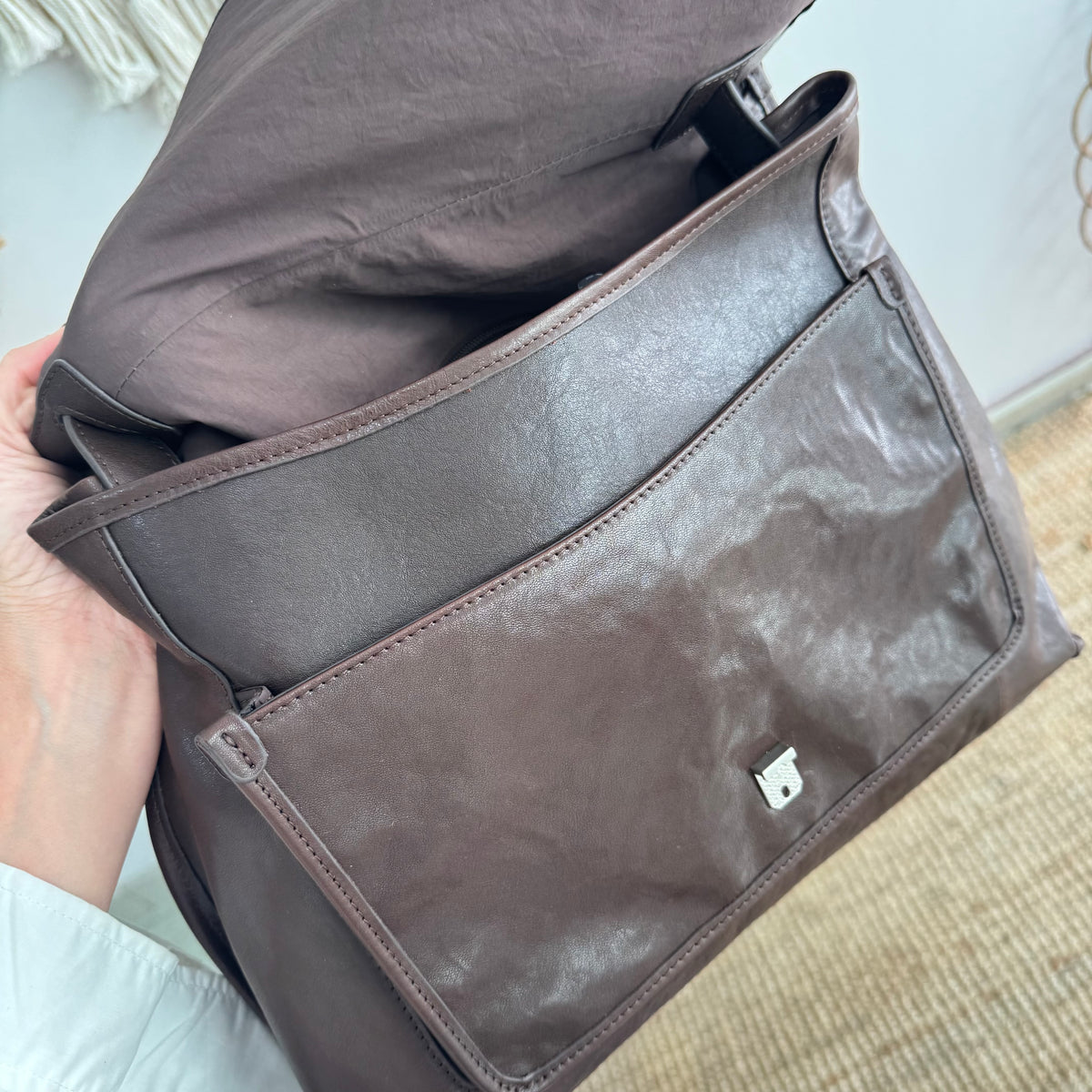 Bolso cartera grande marrón