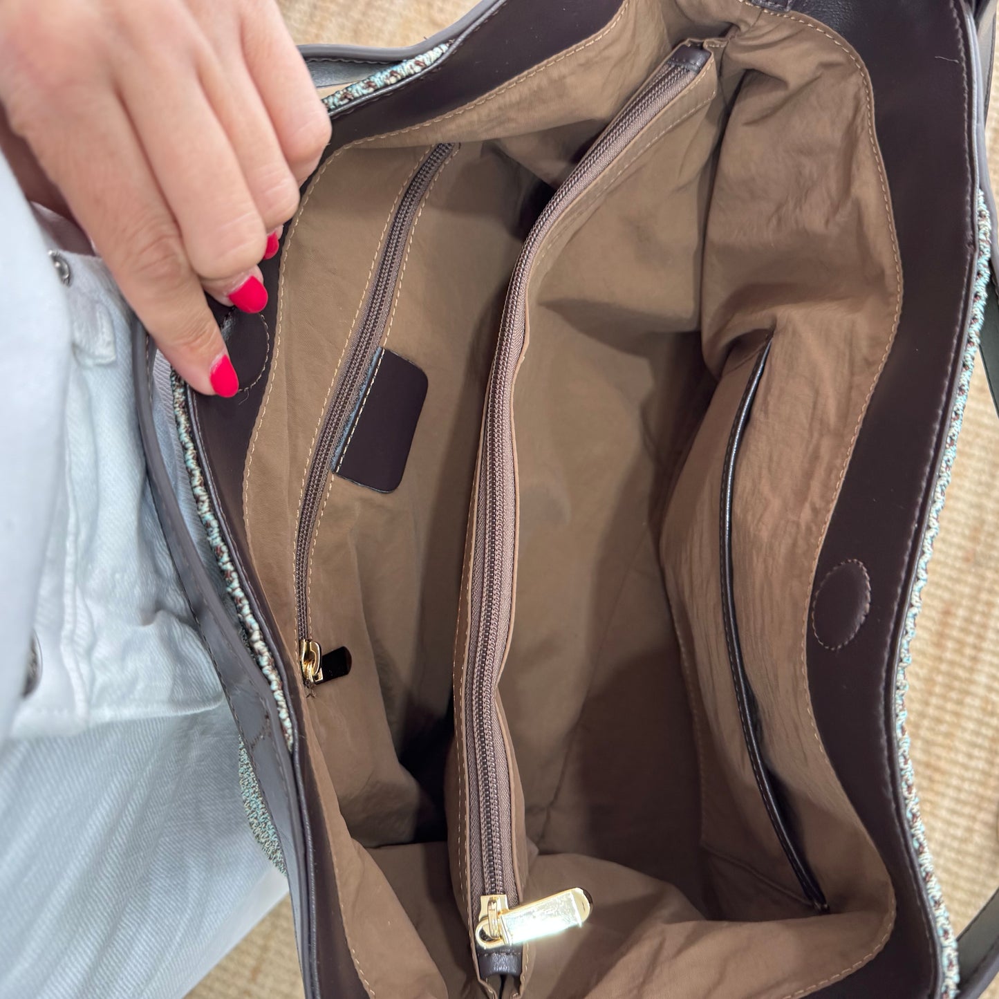 Bolso hobo trenzado camuflaje