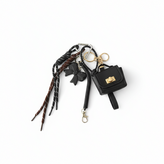 Charm mini bolso negro