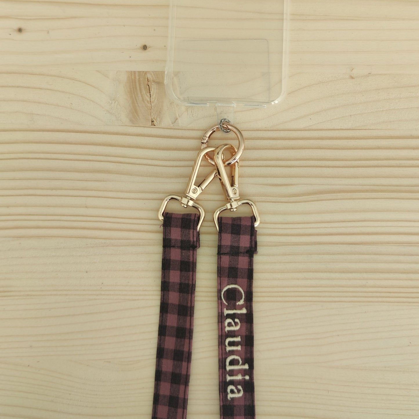 Cuelga móvil vichy personalizado - Bubbleshopbcn