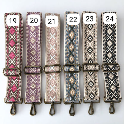 Bandolera denim asas piel taupe iniciales bordadas - Bubbleshopbcn