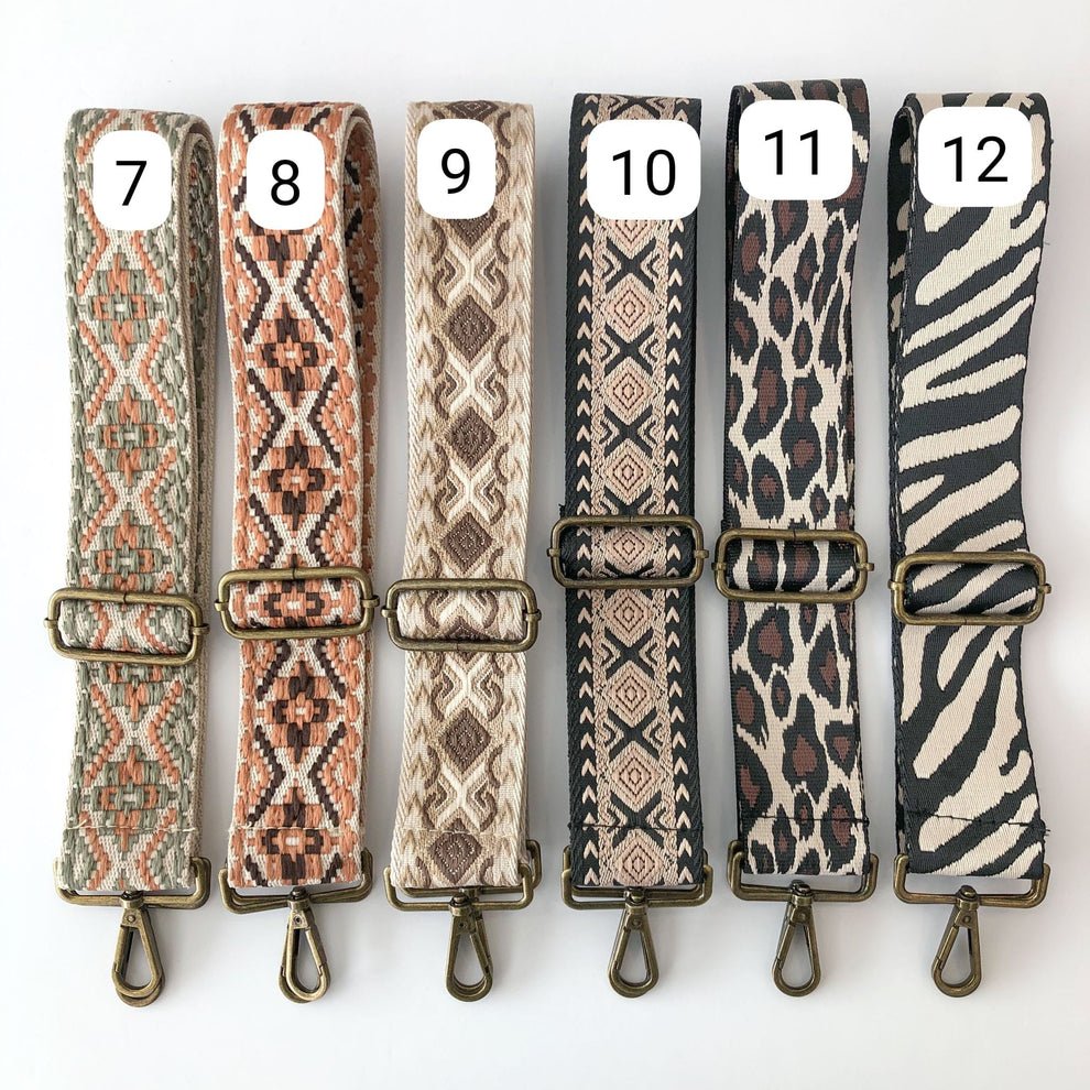 Bandolera denim asas piel taupe iniciales bordadas - Bubbleshopbcn