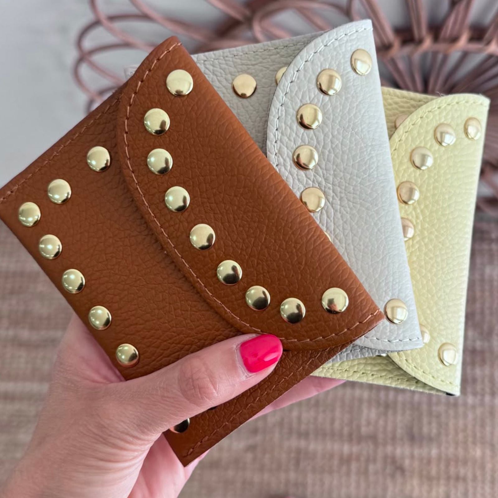 1 MONEDERO TACHAS PIEL - Bubbleshopbcn
