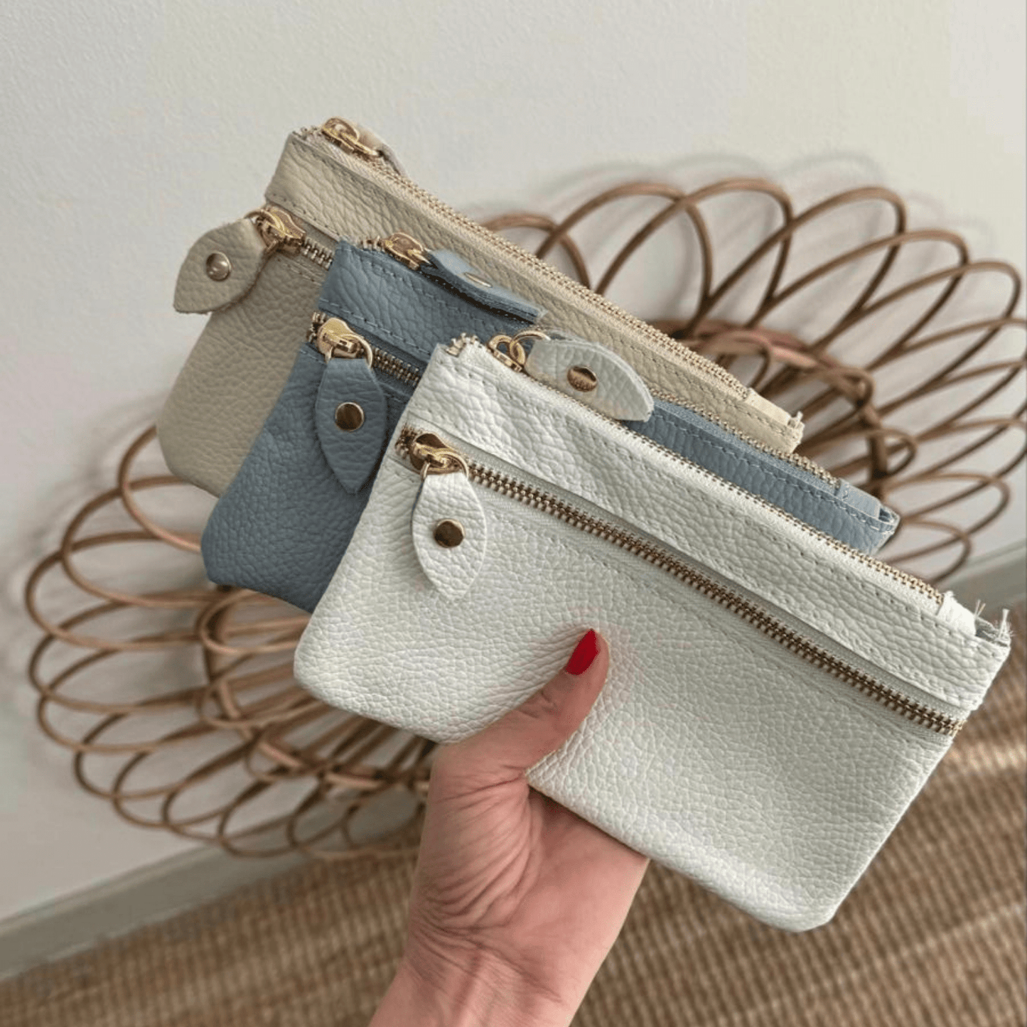 1 Monedero de piel cremallera - Bubbleshopbcn
