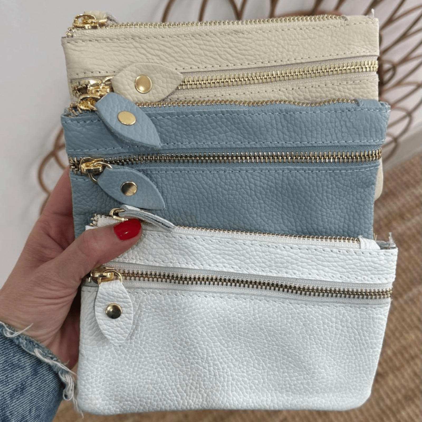 1 Monedero de piel cremallera - Bubbleshopbcn
