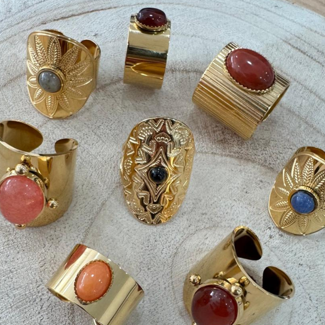 1 ANILLO ACERO PIEDRA