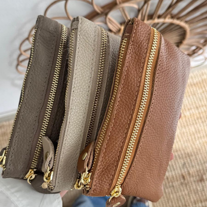 1 Monedero de piel cremallera