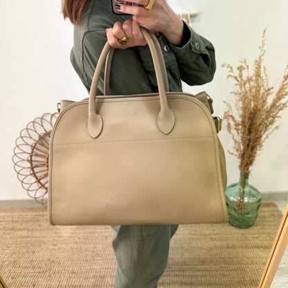 Shopper hebillas piel taupe