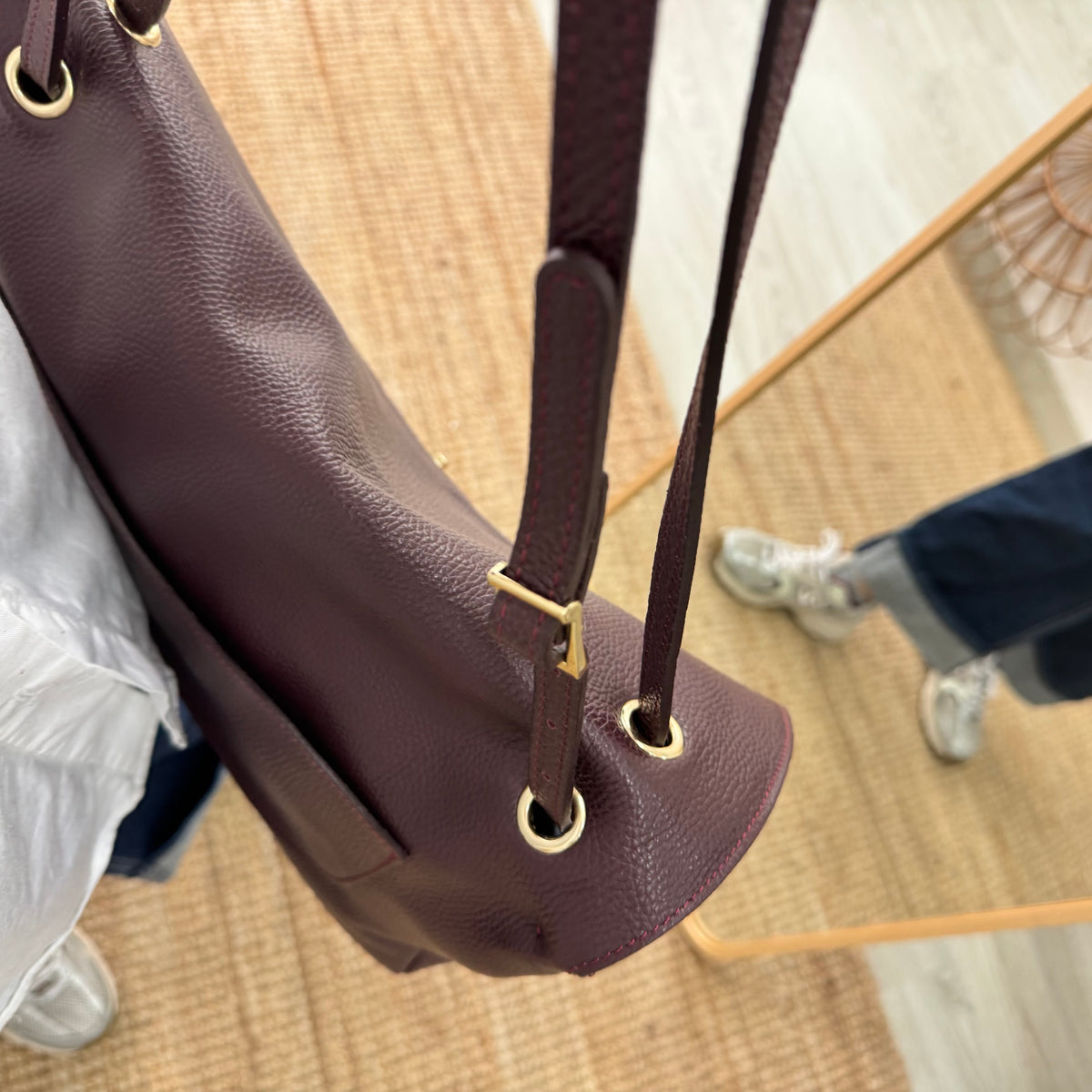 Bolso maxi solapa granate