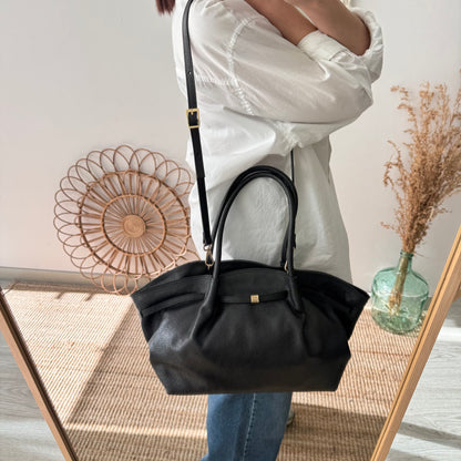 Bolso saco estructurado negro