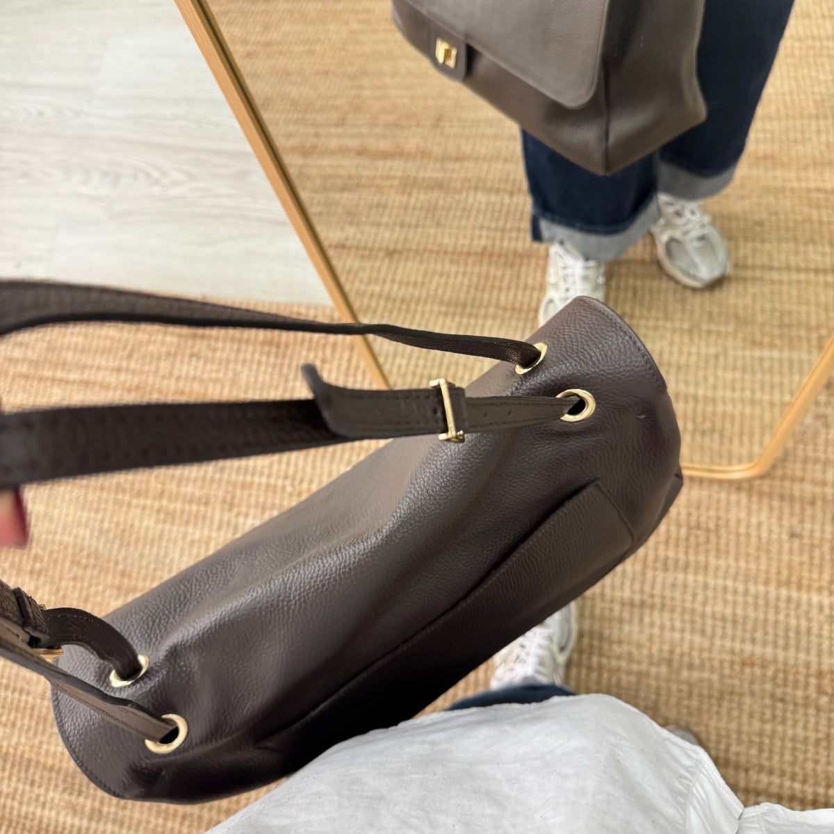 Bolso maxi solapa marrón chocolate