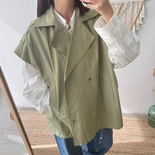 Chaleco trench oversize