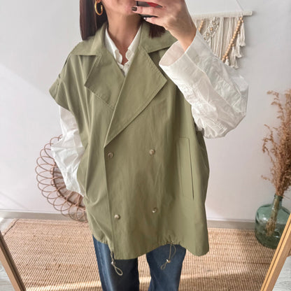 Chaleco trench oversize