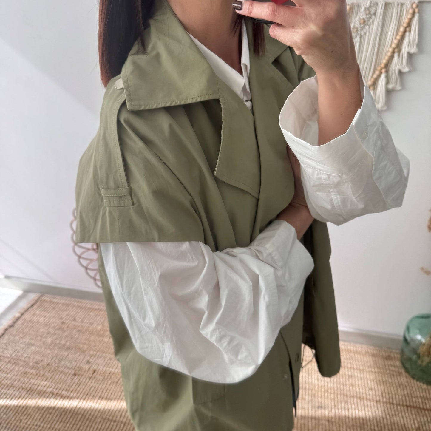 Chaleco trench oversize