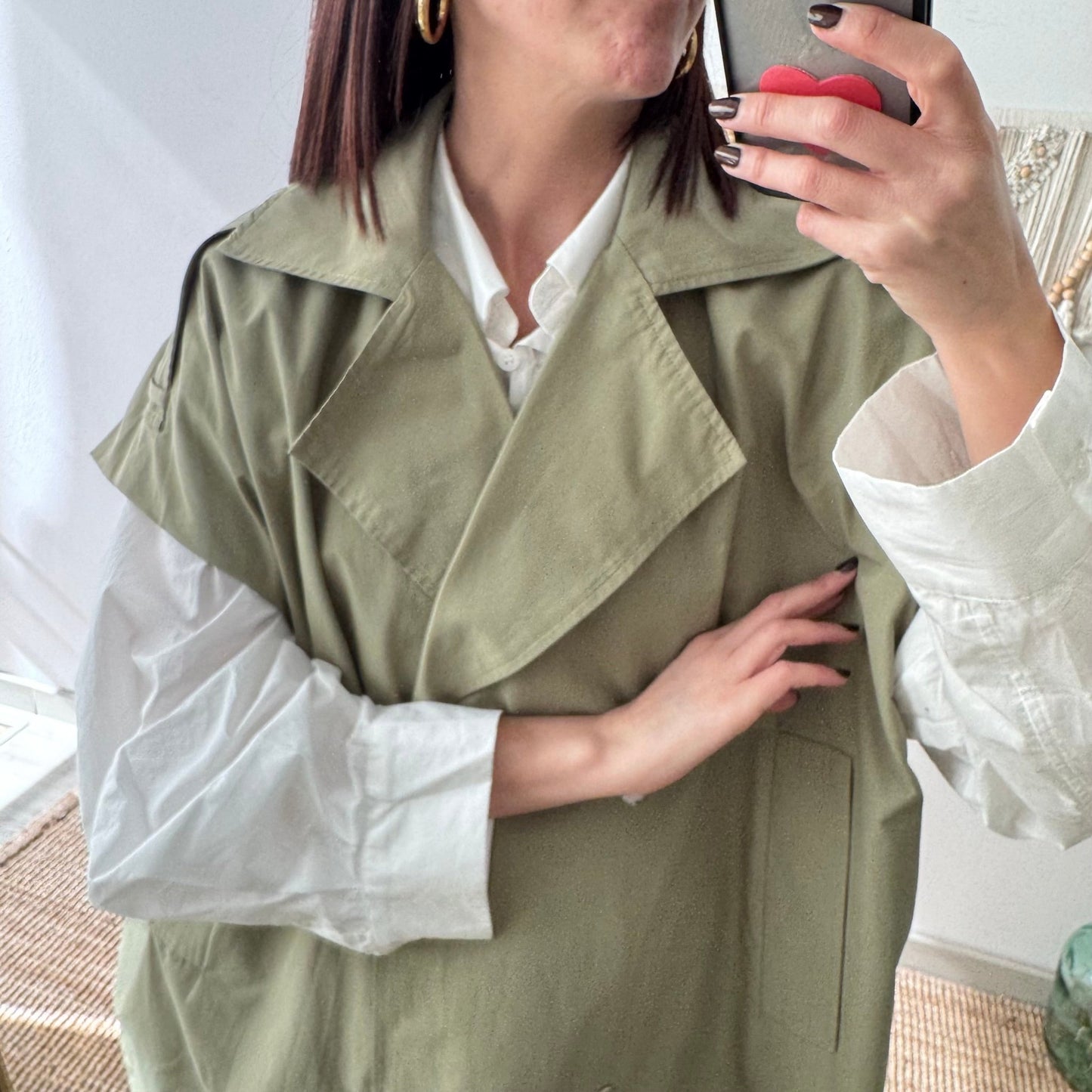 Chaleco trench oversize