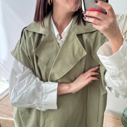 Chaleco trench oversize