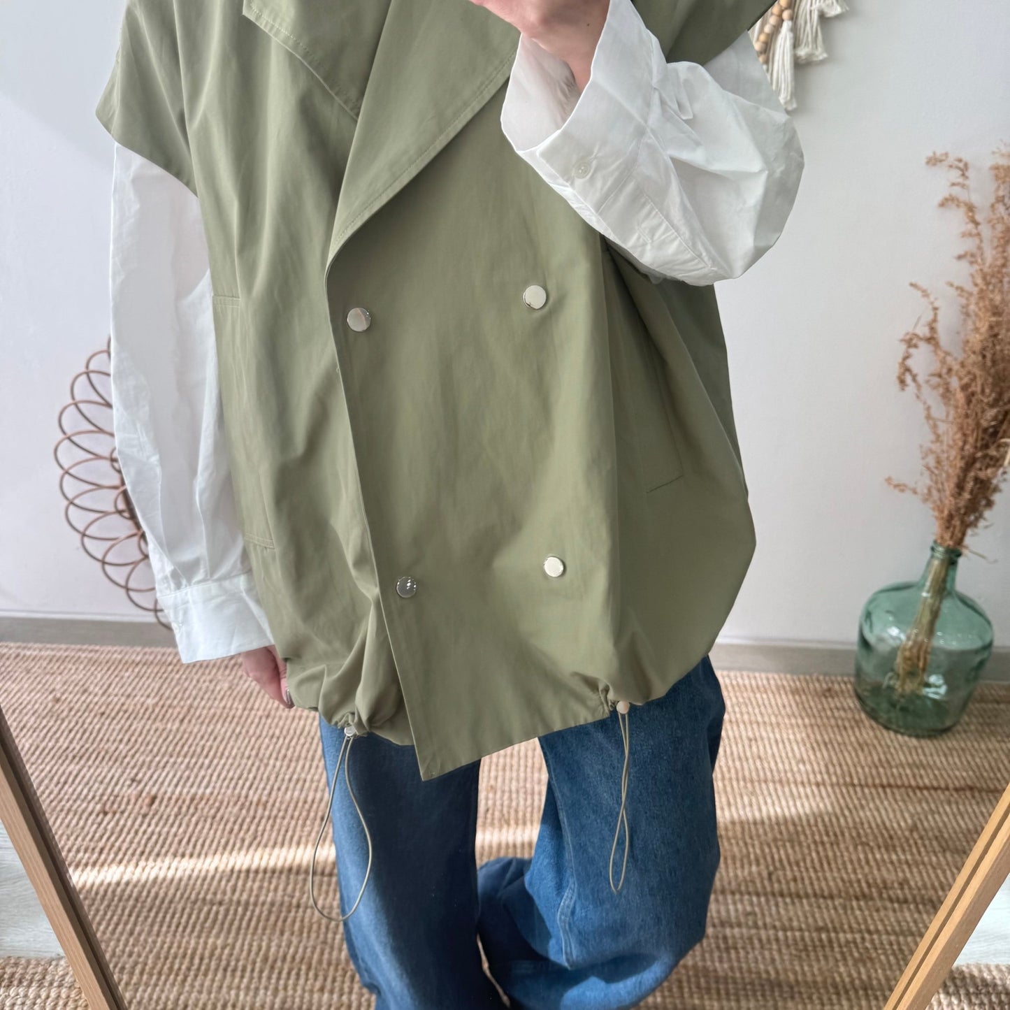 Chaleco trench oversize