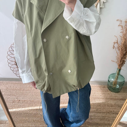 Chaleco trench oversize
