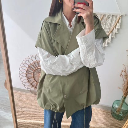 Chaleco trench oversize
