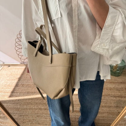 Tote estructurado piel taupe - Bubbleshopbcn