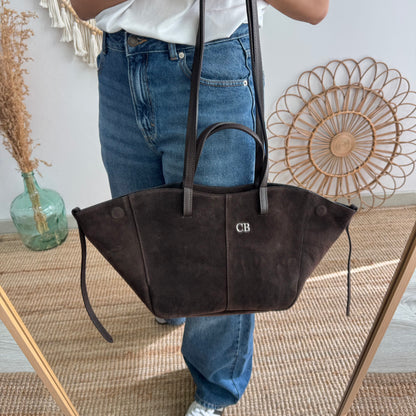 Bolso tote serraje marrón