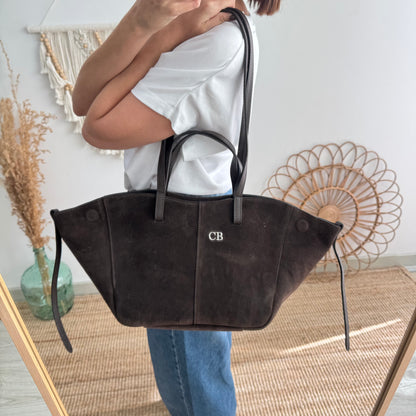 Bolso tote serraje marrón