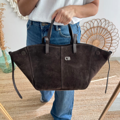 Bolso tote serraje marrón