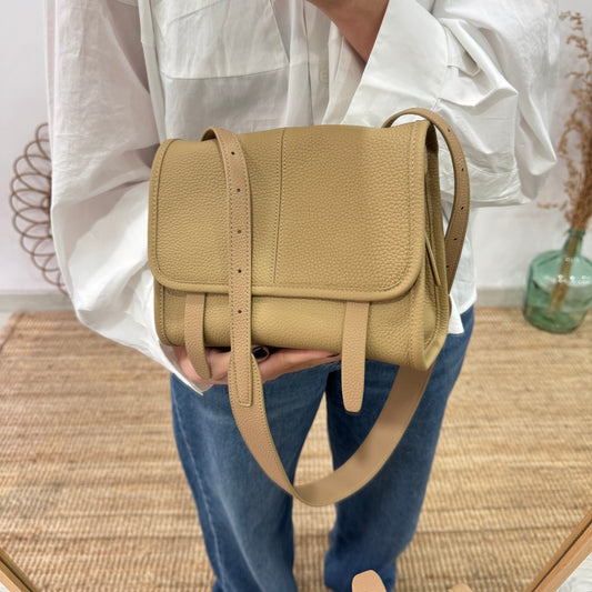 Bolso Satchel en Piel taupe