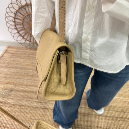 Bolso Satchel en Piel taupe