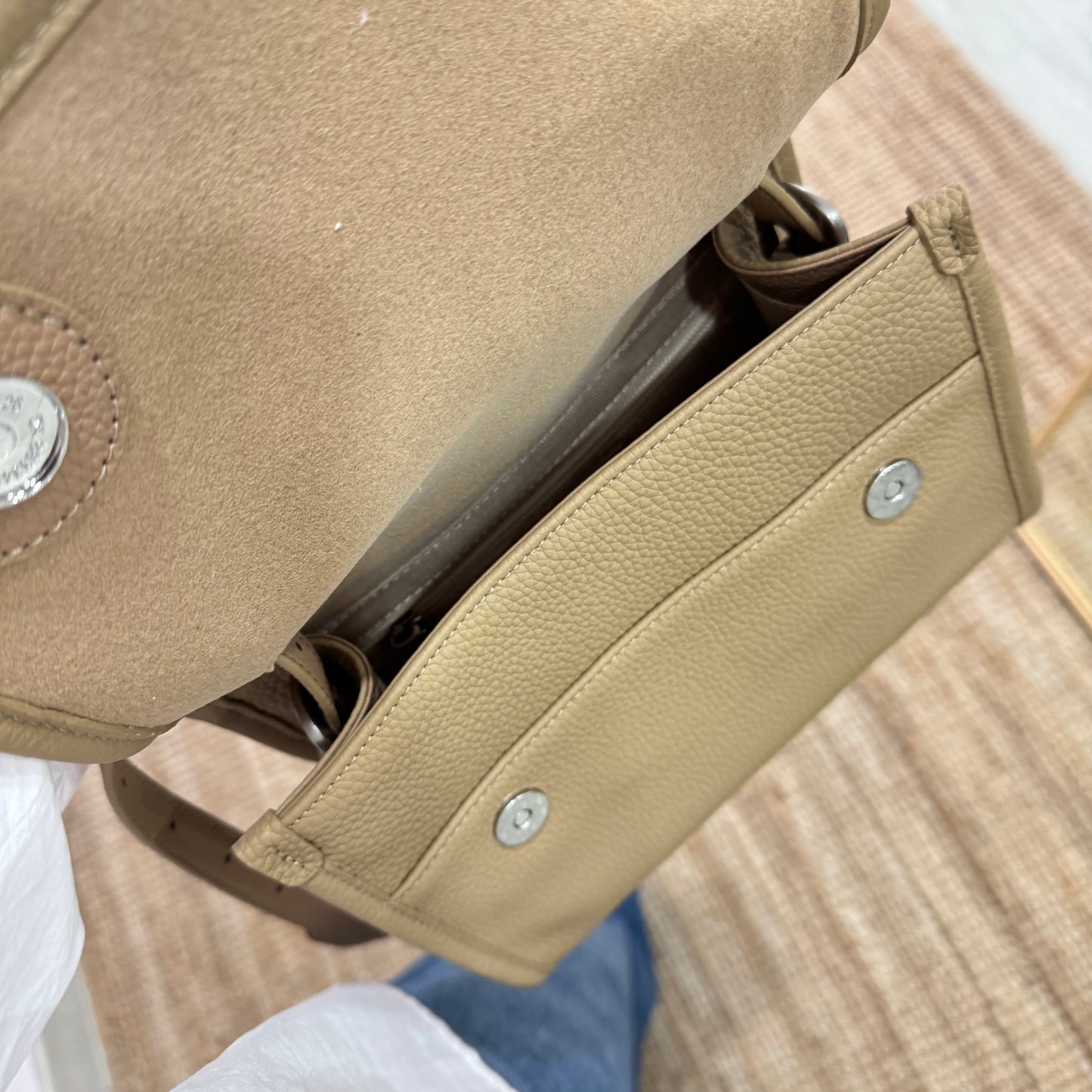 Bolso Satchel en Piel taupe