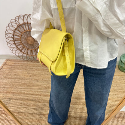 Bolso Satchel en Piel Amarilla