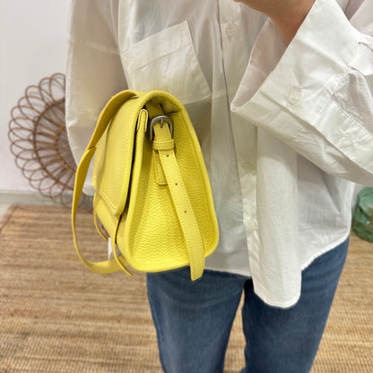 Bolso Satchel en Piel Amarilla