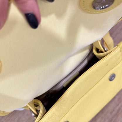 Bolso Satchel en Piel Amarilla
