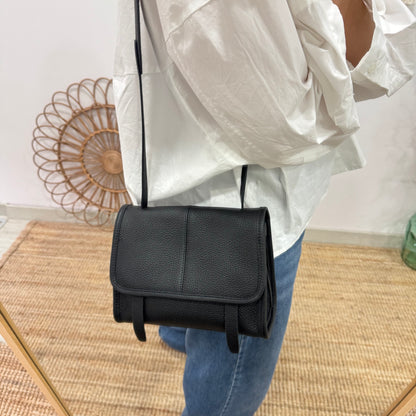 Bolso Satchel en Piel negra