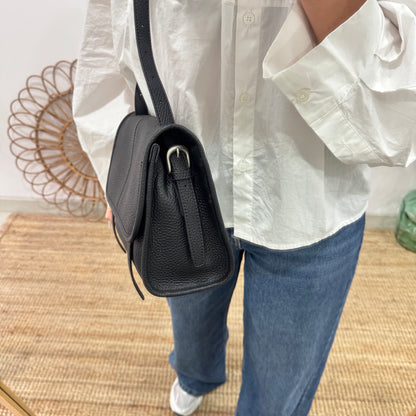 Bolso Satchel en Piel negra