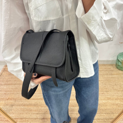 Bolso Satchel en Piel negra