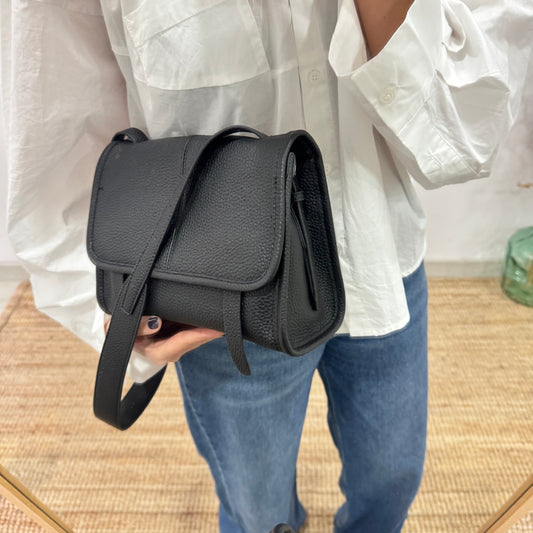 Bolso Satchel en Piel negra