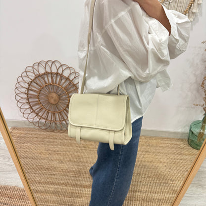 Bolso Satchel en Piel beige