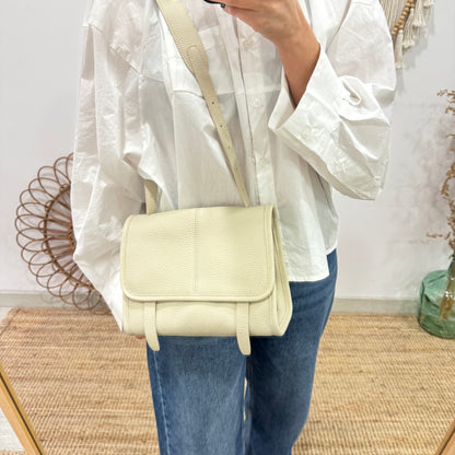 Bolso Satchel en Piel beige