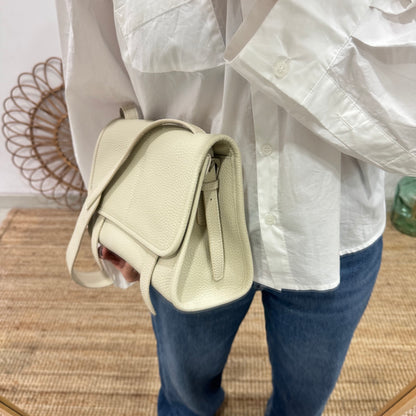 Bolso Satchel en Piel beige
