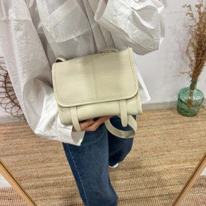 Bolso Satchel en Piel beige