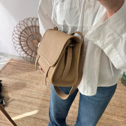Bolso Satchel en Piel taupe