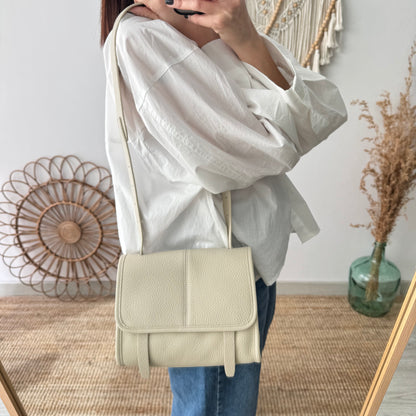 Bolso Satchel en Piel beige